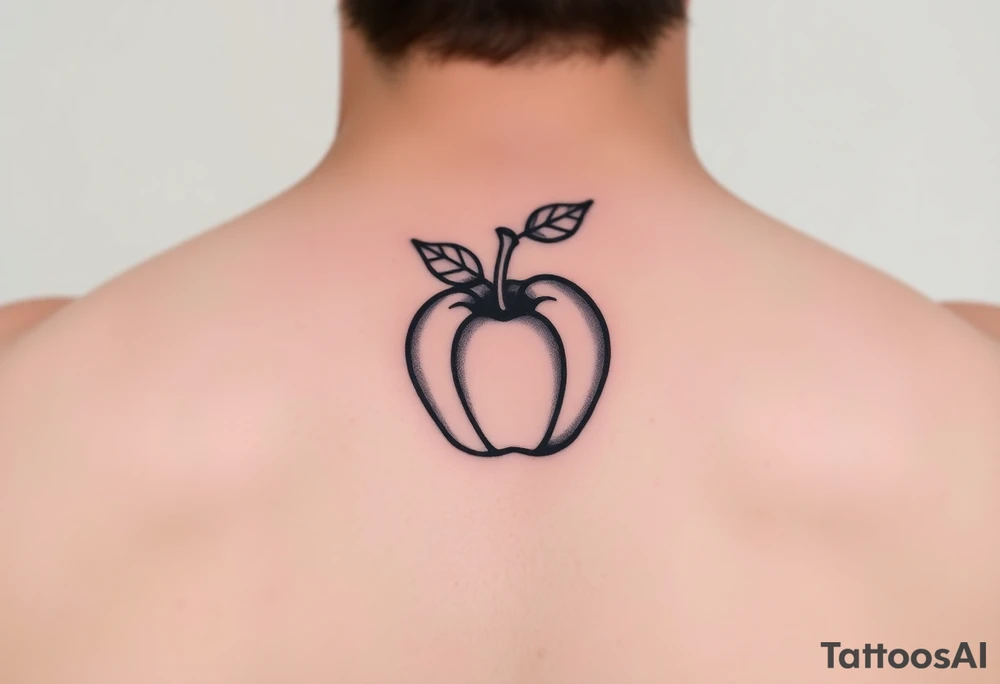 fruits space apples tattoo idea