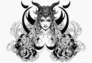 underboob tattoo demon tattoo idea