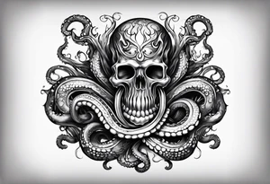 tentacles holding a cigarette tattoo idea