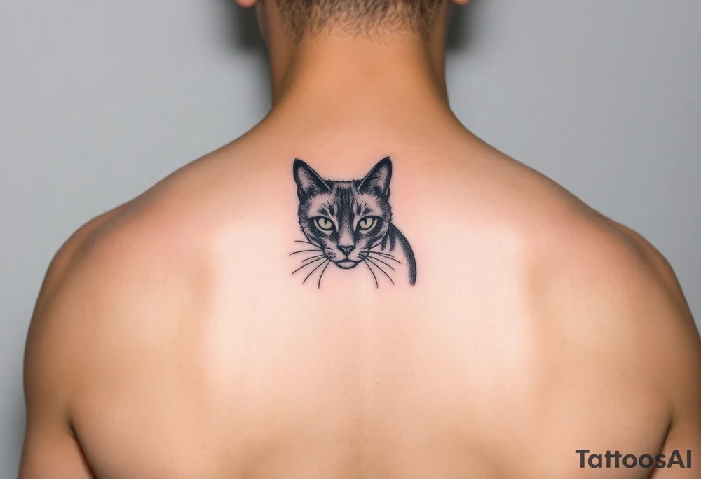 black cat tattoo idea