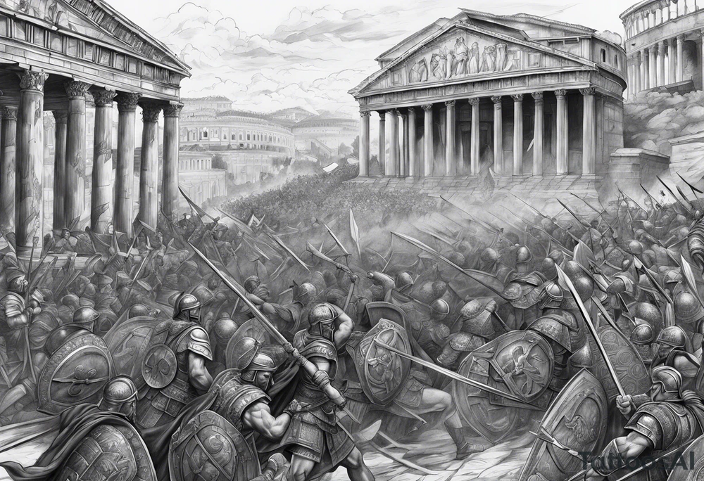 Roman battle in Rome tattoo idea