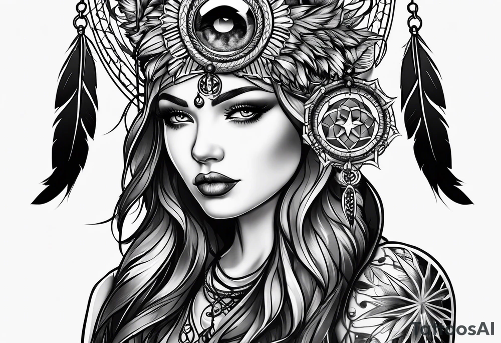 evil Dream catcher tattoo idea
