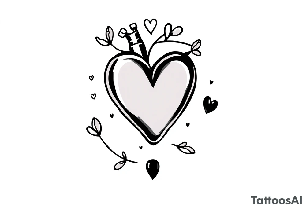 April heart tattoo idea