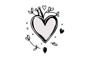 April heart tattoo idea