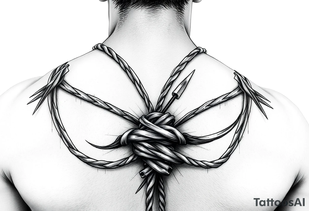 Male gimp tied up tattoo idea