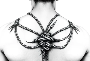 Male gimp tied up tattoo idea
