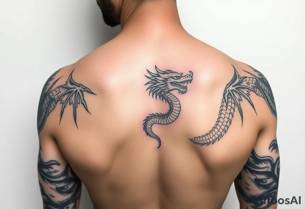 dragon arm sleeve tattoo idea