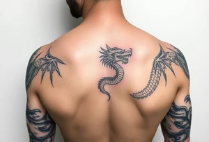 dragon arm sleeve tattoo idea