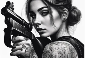 girl with a shotgun tattoo idea