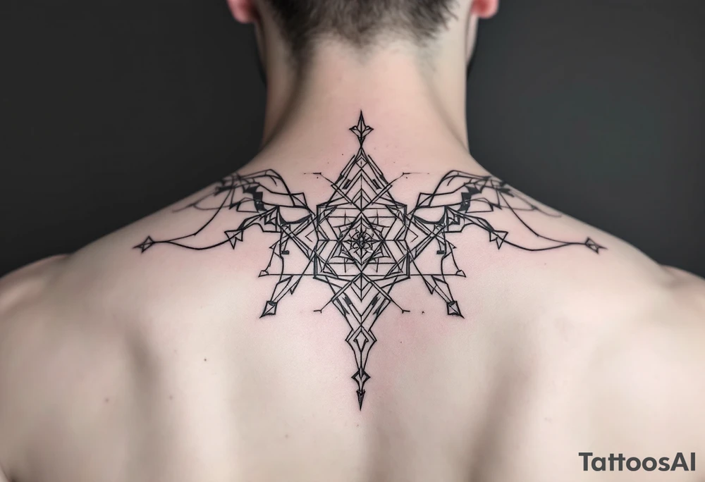 Simple Geometric warrior patterns to connect tattoos tattoo idea