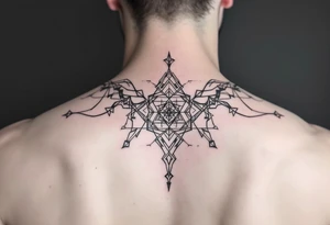 Simple Geometric warrior patterns to connect tattoos tattoo idea