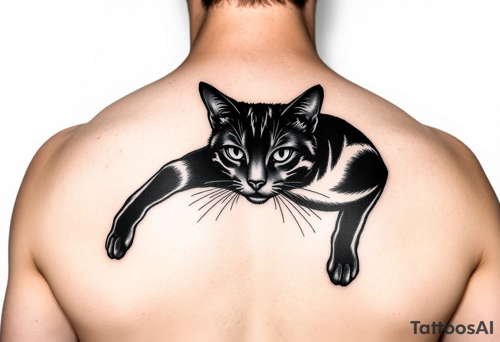 black cat tattoo idea
