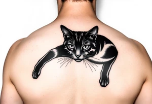 black cat tattoo idea