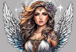 Angel of protection tattoo idea