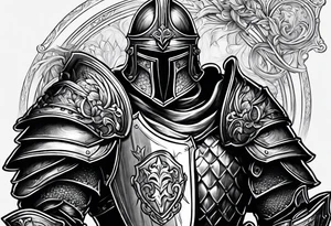 knight with heavy armor tattoo idea