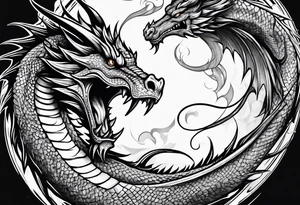 Fire breathing dragon tattoo idea