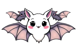 10 cute bats tattoo idea