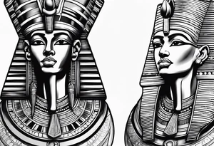 Pharaoh and King tattoo idea