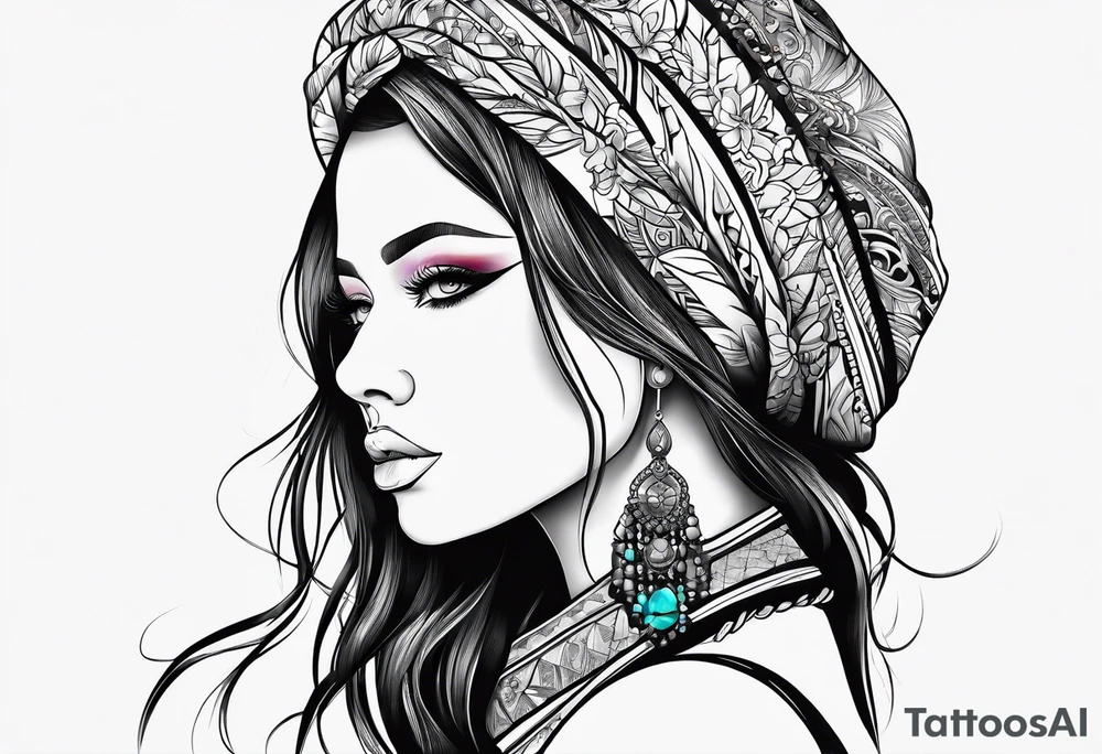 Line art tattoo idea