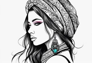 Line art tattoo idea