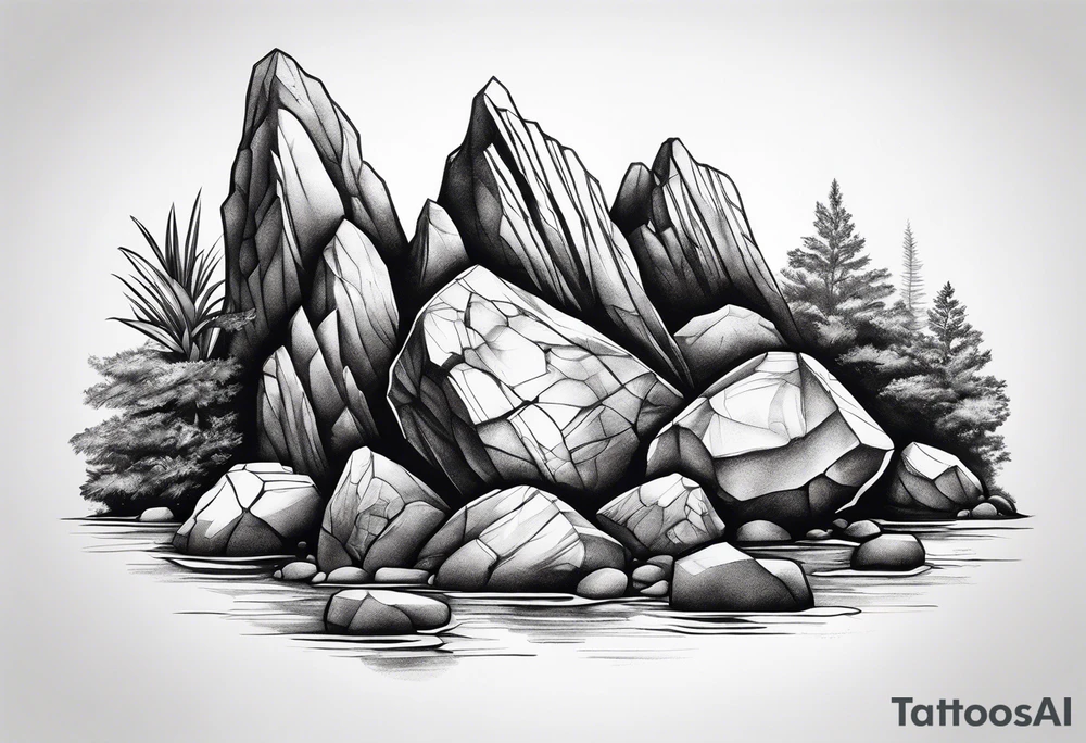 Rocks tattoo idea