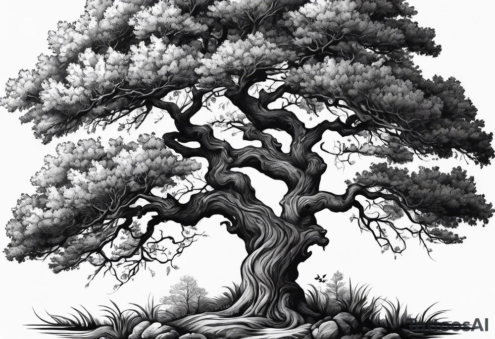 Oak tree tattoo idea