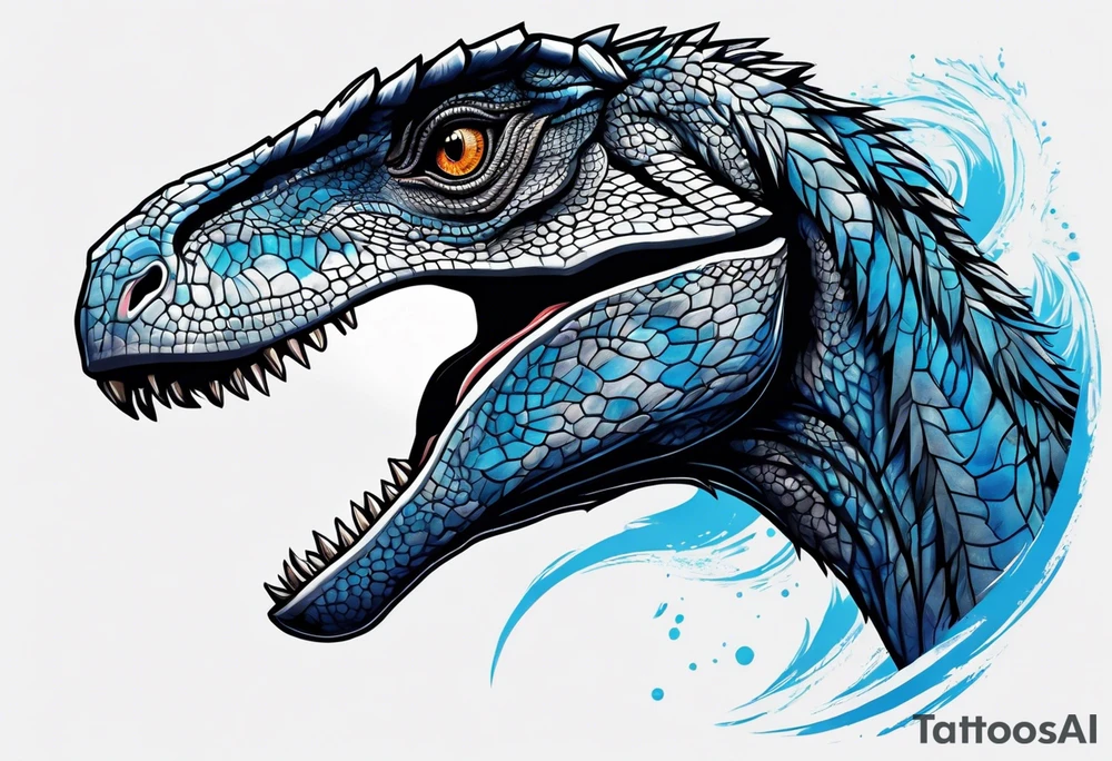 Jurassic world blue velociraptor tattoo idea