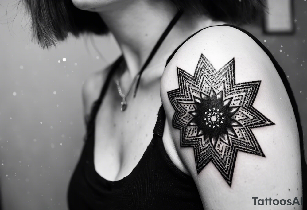 cosmic y2k star tattoo idea