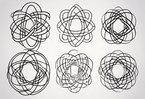 The mathematical 6,1 prime knot  that is cute, shape it like a friendship graph tattoo idea