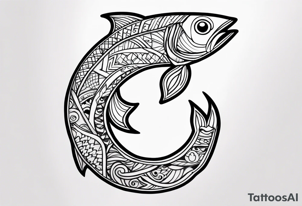 Polynesian fish hook tattoo tattoo idea