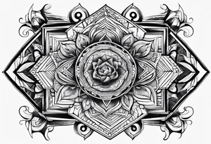 Geometri sfasata tattoo idea
