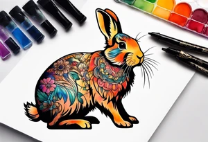 Auburn bunny rabbit tattoo idea