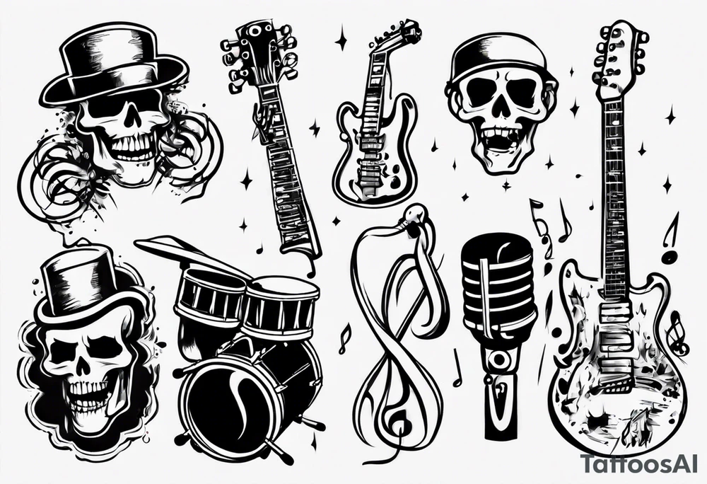 music band tattoo idea