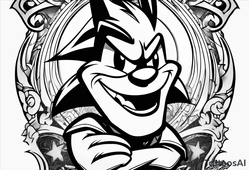 Taz mania the looney tunes character tattoo idea