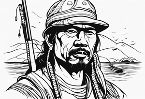 Native fisherman tattoo idea