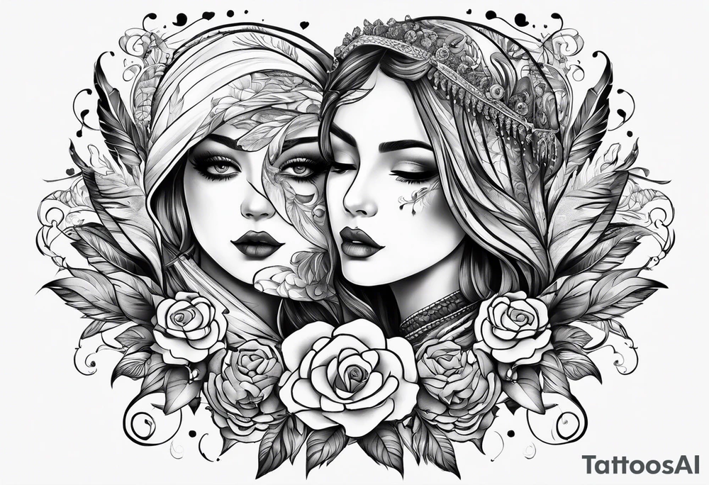 naive hope and brave death in love tattoo idea