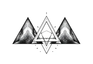 I want three triangles that overlap each other. Spirit mind and body tattoo idea