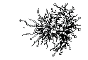 killing bacteria concept art tattoo idea