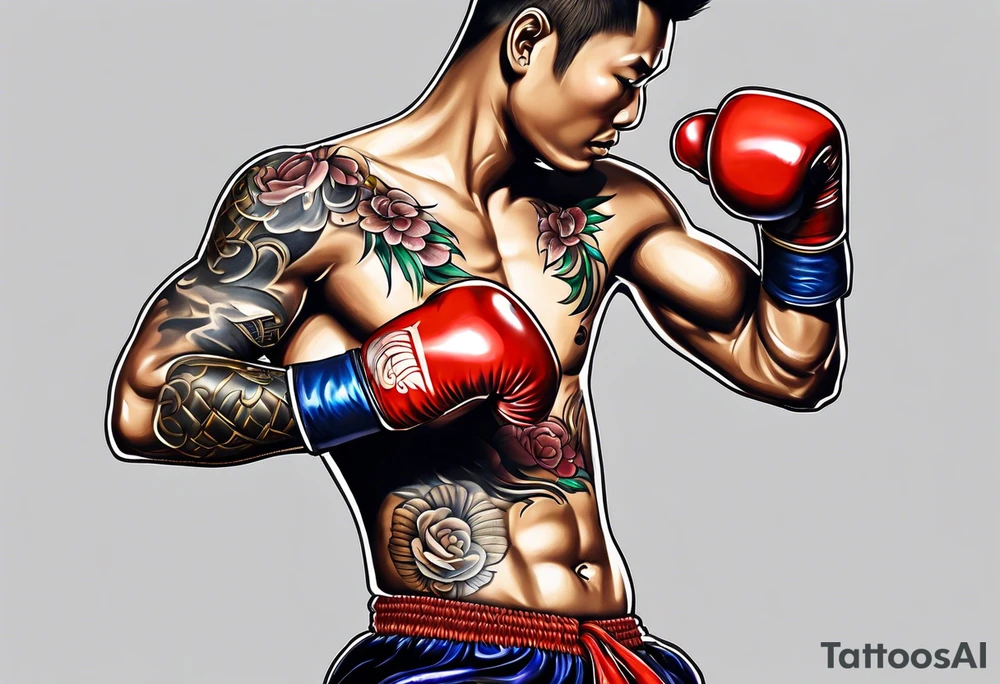 Muay Thai bow tattoo idea