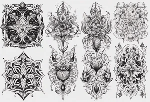 ornamental blackwork tattoo idea