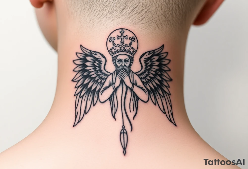 Russian orthodox angel tattoo idea
