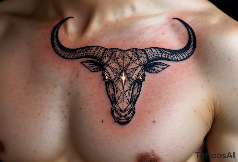 A taurus star constellation of copper fire, Taurus carries the ancient weight of desire and fertility. tattoo idea