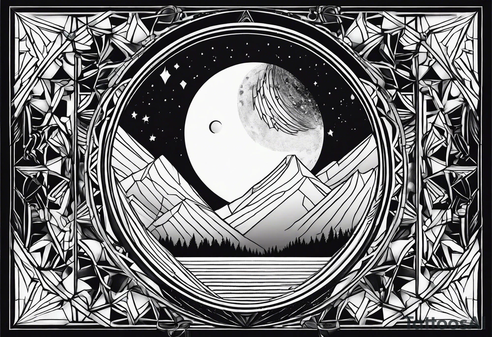 sacred moon tattoo idea