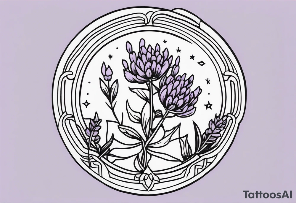 lavender tattoo idea