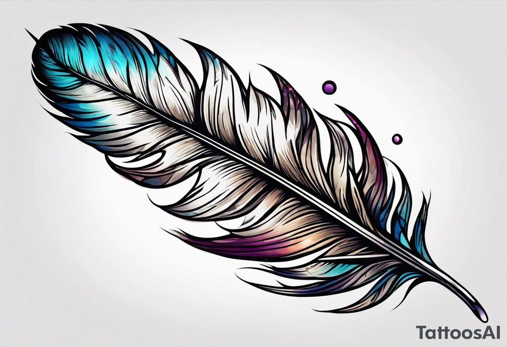 simple feather tattoo idea
