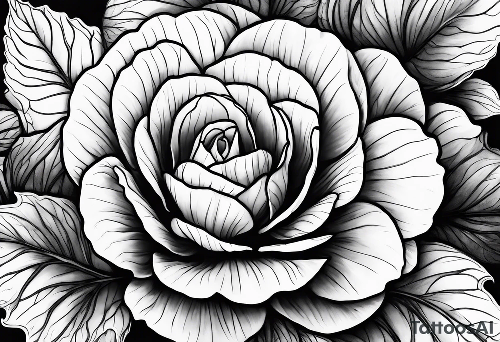 Begonia flower tattoo idea