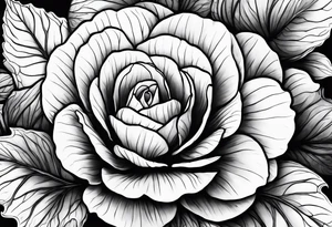 Begonia flower tattoo idea