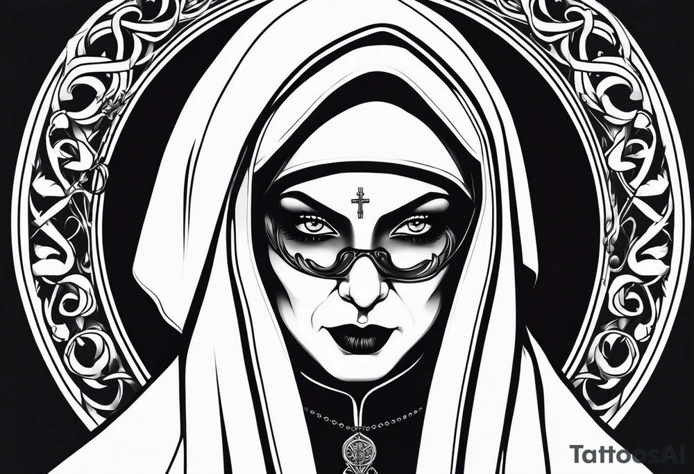 Evil nun. Demons tattoo idea