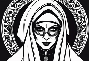 Evil nun. Demons tattoo idea