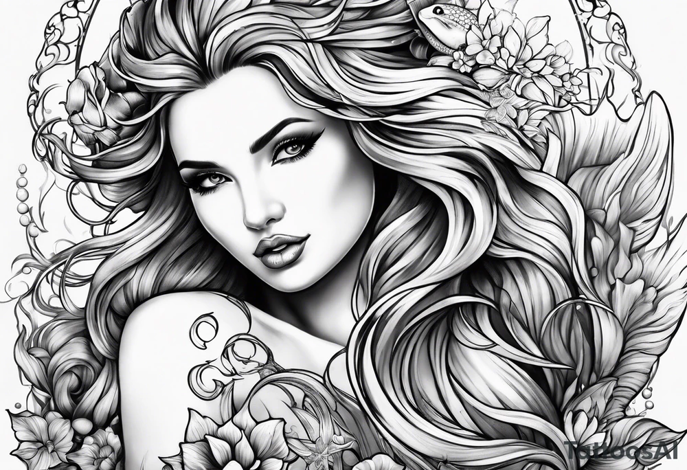 Mermaid tattoo idea